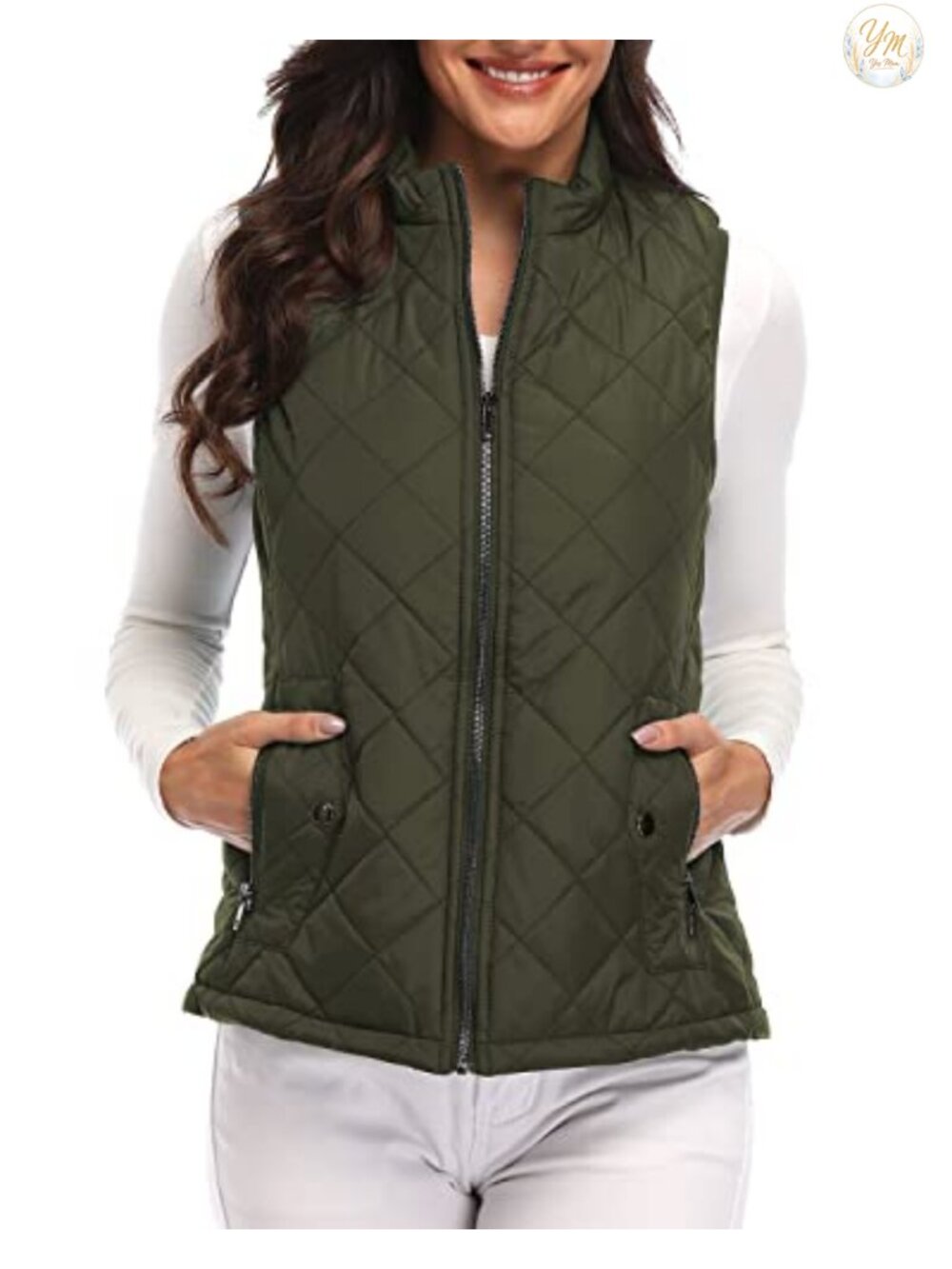 Women's Quilted Lightweight Sleeveless Zip Vest Padded Gilet